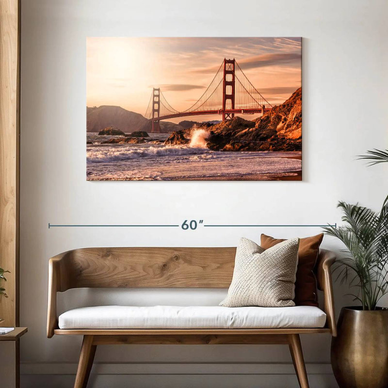 Lilie Sunlit Golden Gate Bridge, H 30 po x l 45 po