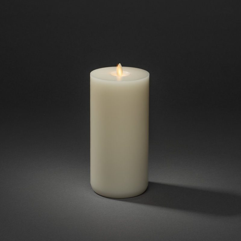 Vanilla Scented Flameless Pillar Candle, 21.8cm x 9.6cm