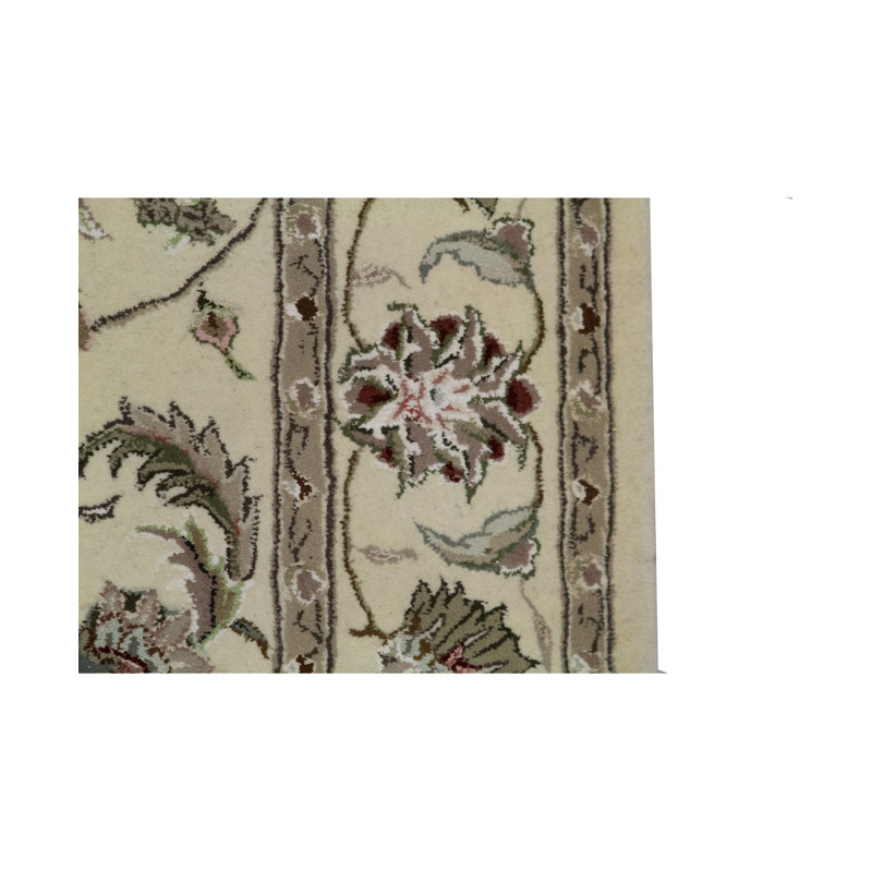 Hand-Knotted High-Quality Wine and Ivory Area Rug