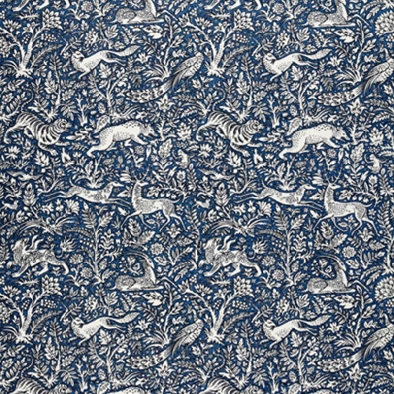 Khan's Park Fabric, Dark Blue