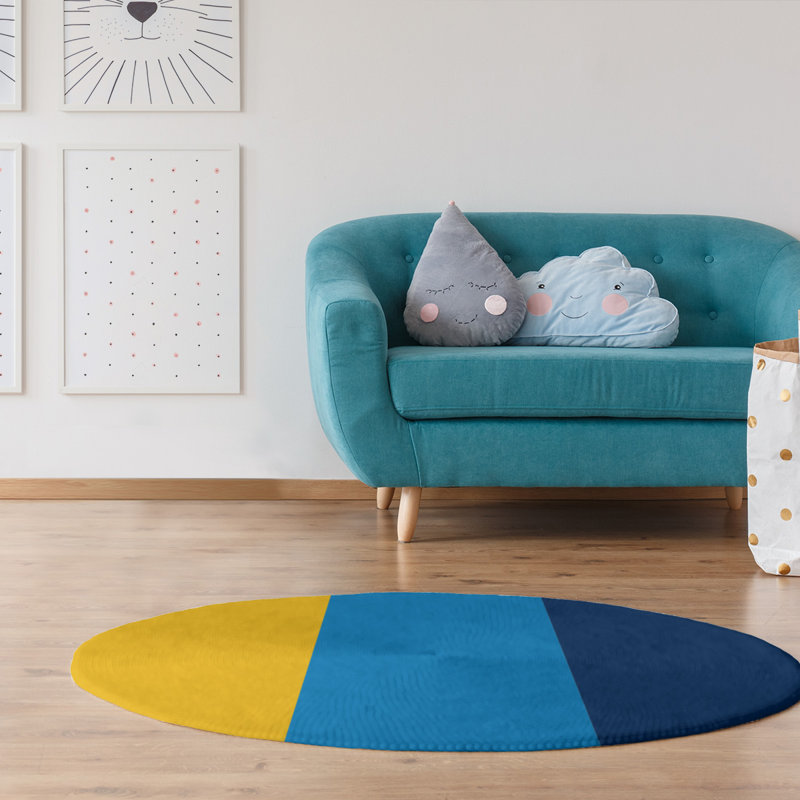 Chenille Indoor Rug, Round 5'