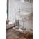 Cheviot Products Valarte 20.875'' White Fireclay & Brass Rectangular Bathroom Sink with Overflow