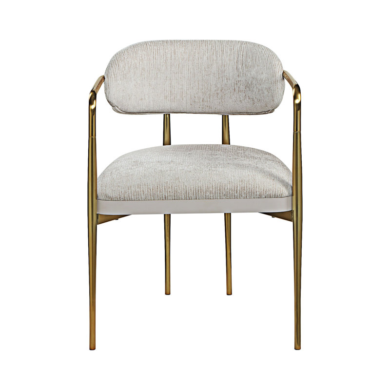 Chaise rembourrée avec accoudoirs (ensemble de 2)