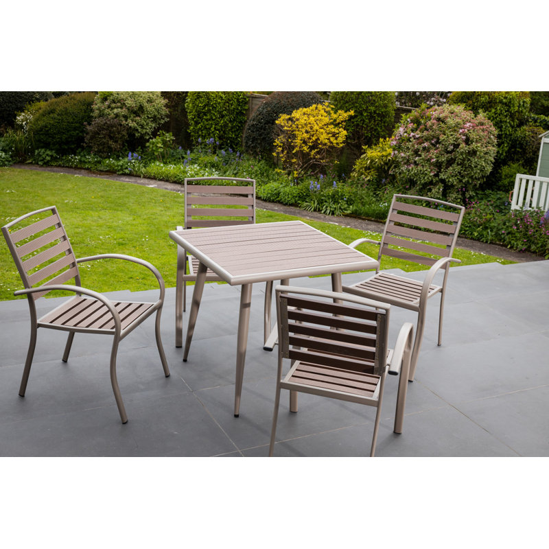Westervelt 4 - Person Patio Dining Set with Square Table , Cushions Included