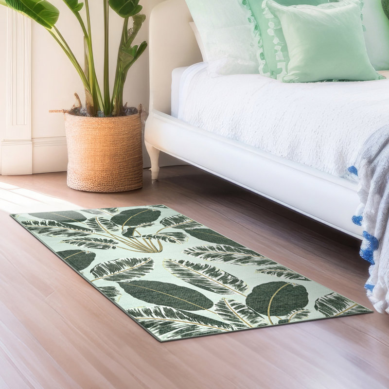 Tapis rectangulaire 3 pi x 5 pi Hojas Cubanas Mushroom