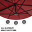 Parasol de marché rectangulaire à manivelle 10 * 13ft Cantilever-167093897