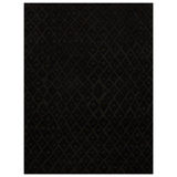 Rectangle Geometric Hand-Knotted Wool Area Rug in Black/Gray