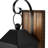Arched Matte Black Metal Wall Sconce with Beaded Wood Backing-1892226638