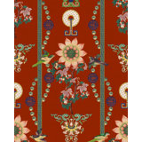 Chinese Garden Floral Wallpaper Roll