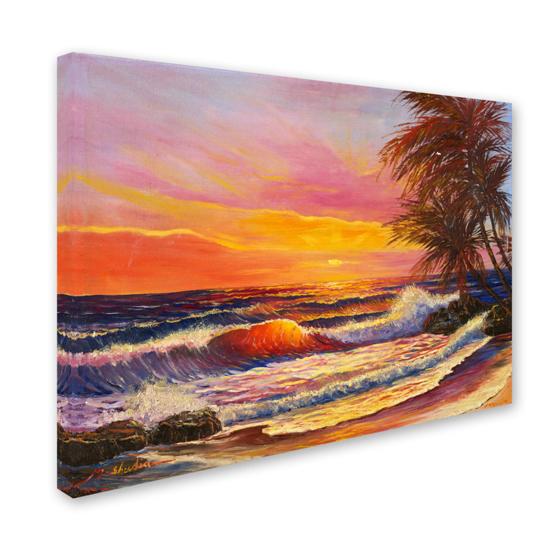 «Hawaiian Glow» de Luverne, reproduction sur toile tendue, H 14 po x l 19 po x P 2 po