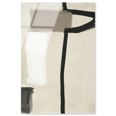 Impression acrylique « Géométrie linéaire III », style bohème minimaliste, par Art Remedy, prête à accrocher, 10 x 15 pouces.