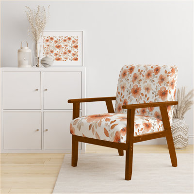 Chaise rembourrée Floral - fauteuil rouge Terra Bloom