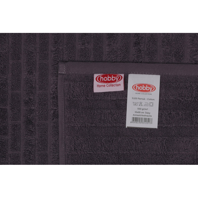 Ensemble de 2 essuie-mains 2 pièces 100% coton, Anthracite