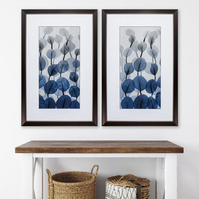 " Blue Leaves " 2 - Pieces