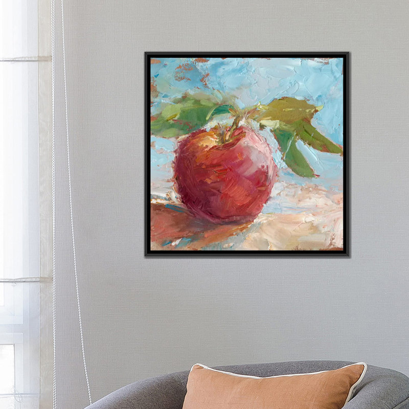 « impressionniste fruit study i », impression sur toile, H 18 po x l 18 po x P 1,5 po, Toile avec cadre noir, Pas de tapis