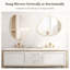 Miroir mural irrégulier, miroir en bois asymétrique-2019703228