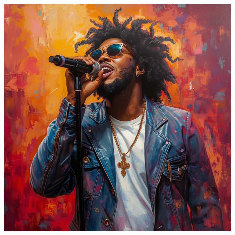 Rideau de chant chanteur avec microphone très long, 70 po l x 72 po H