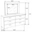 Commode 6 tiroirs avec miroir Dulcey