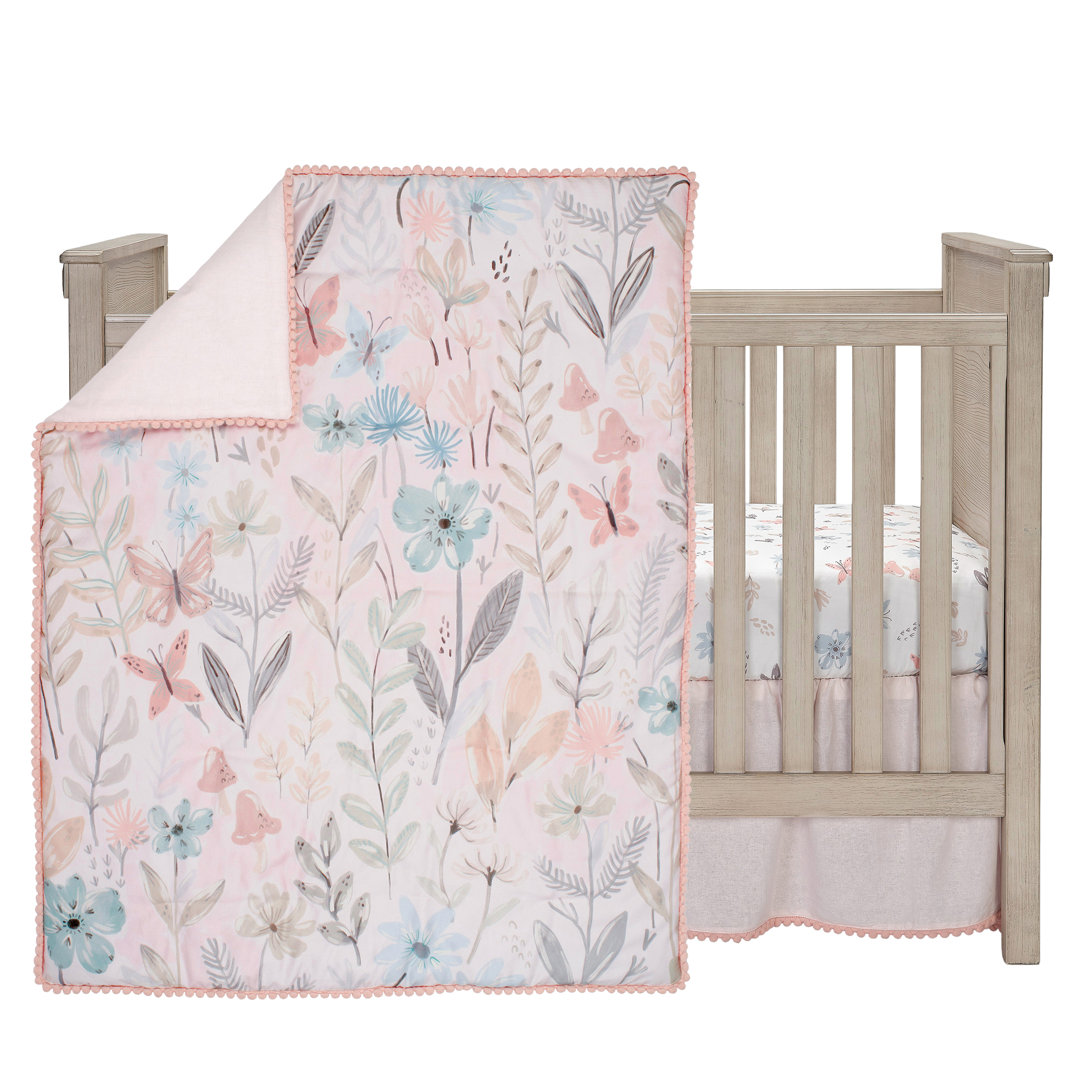 Baby Blooms 3 - Piece Crib Bedding Set (Set of 3) Lambs & Ivy