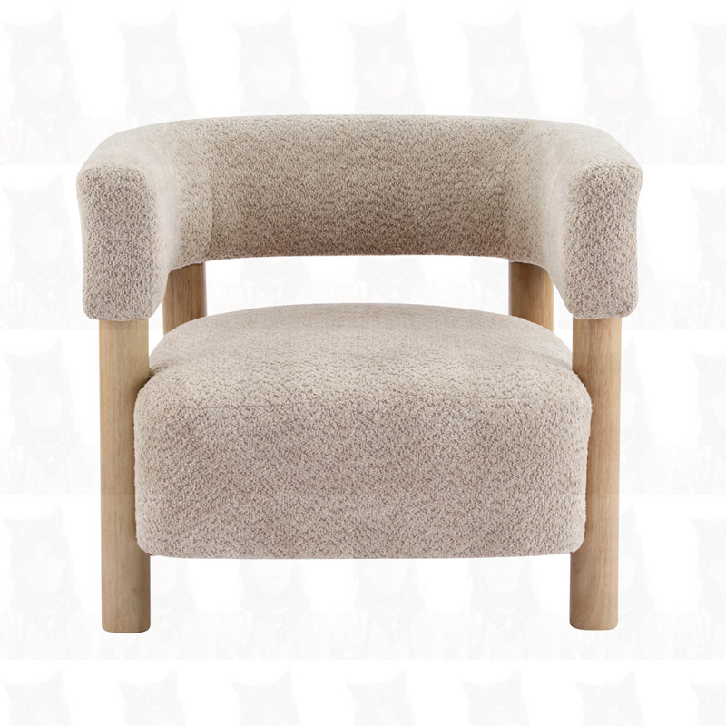 Fauteuil d'appoint rembourré Boucle, Blé
