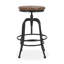 Swivel Solid Wood Adjustable Height Stool-422815556