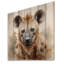 Portrait d'une hyène brune africaine - animaux sur bois-261748887