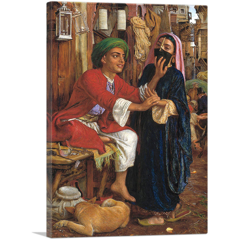 Reproduction d'art sur toile tendue, "The Lantern Machine's Courtship 1861" par William Holman Hunt