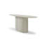 Console ovale en marbre 71 po beige