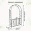 200 cm H x 110 cm W Iron Fan Trellis