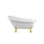 Baignoire de trempage sur pattes 61 "avec drain, pattes et plateau en bambou 61" Streamline-63425094-51346616