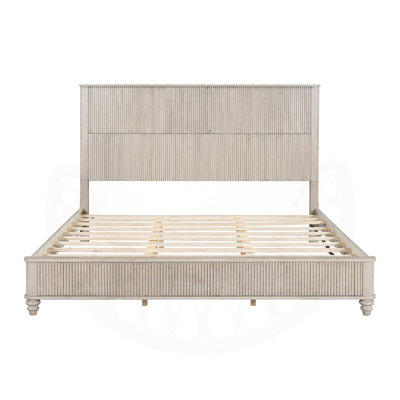 King Platform Bed Frame with Headboard by Charlton Home