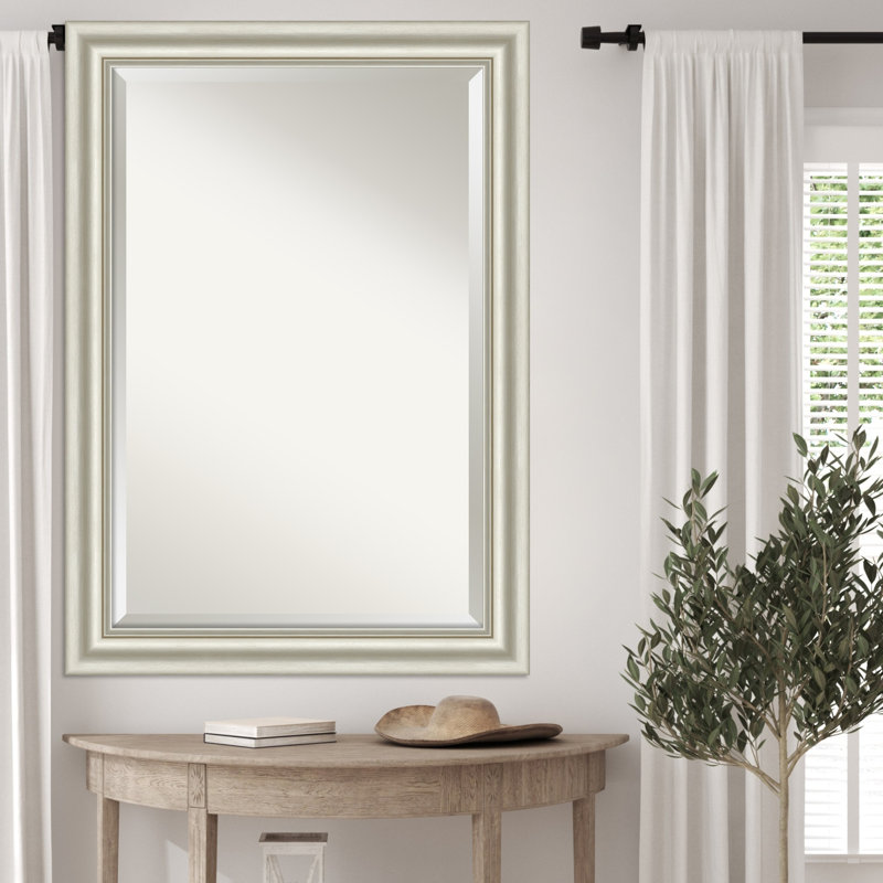 Miroir mural Sophia, 29,5 po x 41,5 po, Argent argent