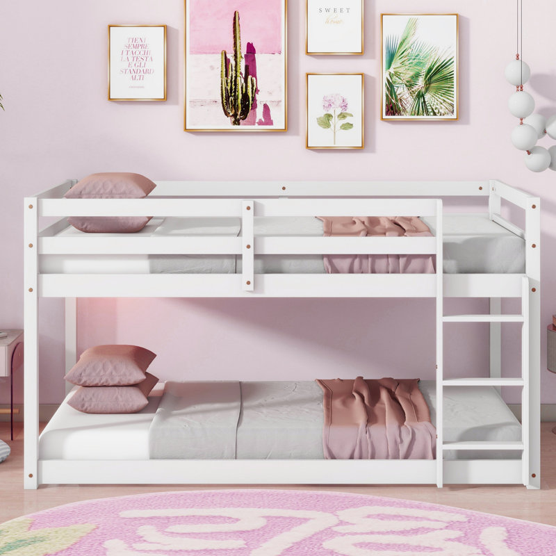 Twin Over Twin Standard Bunk Bed, White