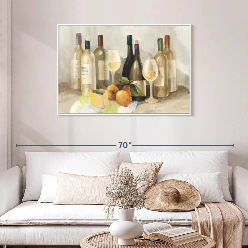 Vin et fruit II - lumière, Cadre flottant noir, 43 po x 29 po