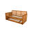 Bruke Daybed Frame with Pop Up in Honey Finish (Mattresses Not Included)