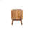 Oak-ish Bench with Tan Leather Seatpad-1989968163