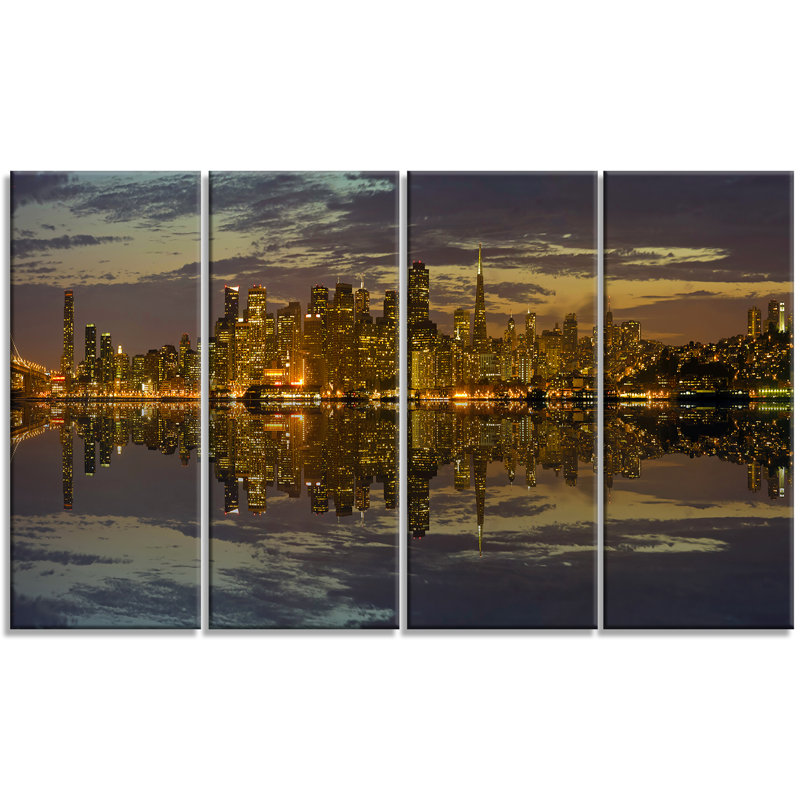 «San Francisco at Sunset Panorama», reproduction d'impression sur toile tendue