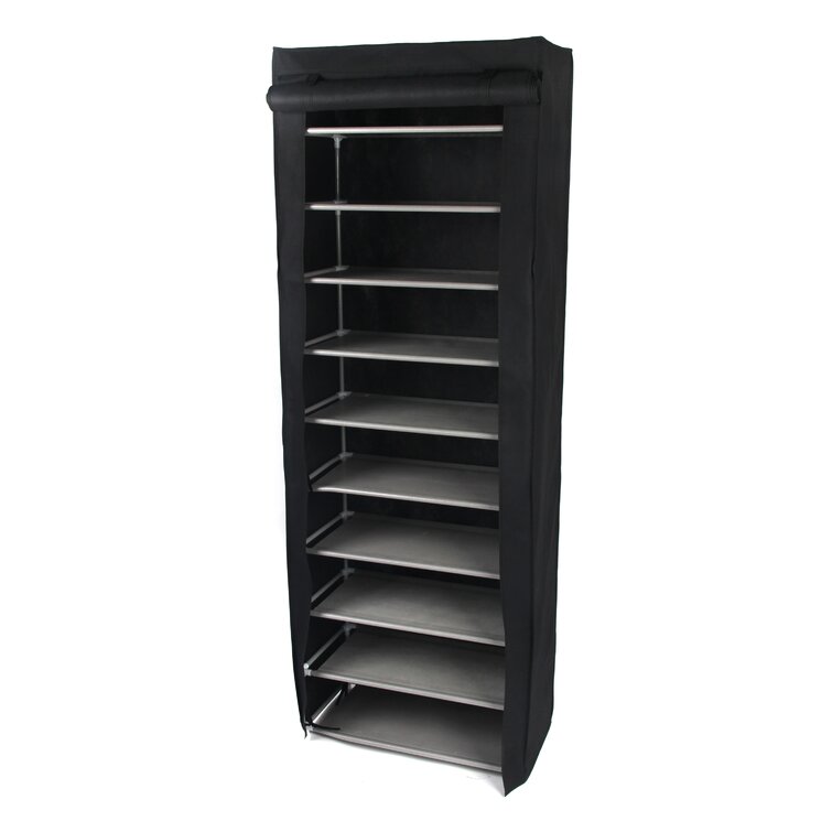 10 Tier 20 Pairs Shoe Rack Rebrilliant