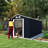 Campcraft 8x12 FT Outdoor Metal Storage Shed, Large Storage Sheds with Sturdy Frame Structure, Metal Garden Tool Shed with Lockable Door for Garden, Lawn, Backyard, Dark Gray-135370553
