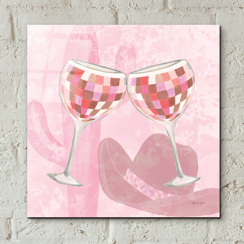 Art mural en verre épique «Disco Cowgirl 3» par Yvette St. Amant, H 12 po x l 12 po x P 0,13 po