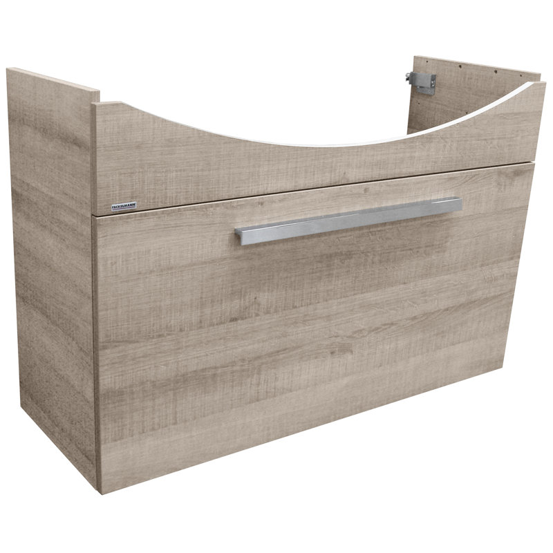 A-Vero 985mm Single Bathroom Vanity with Farmhouse Basin, Grey oak