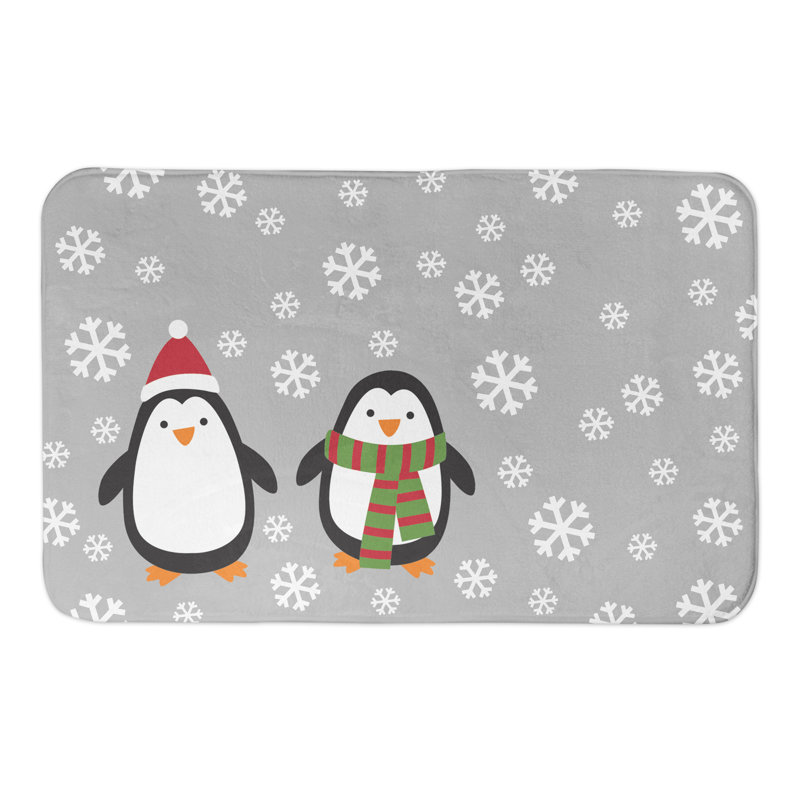 Tapis pour salle de bain penguins snowy Consuelo