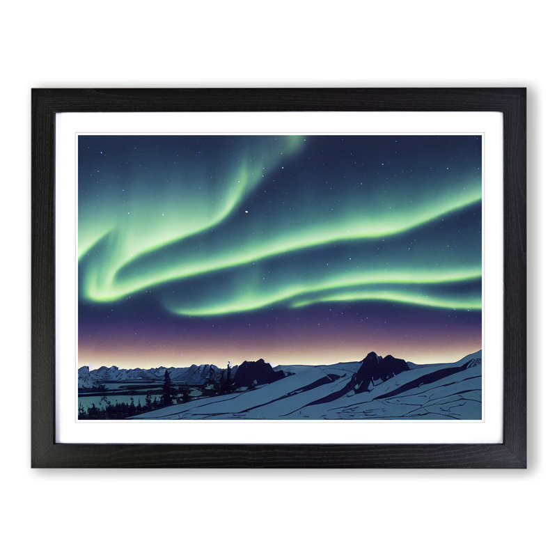 Intoxicating Northern Lights - Framed Print, Black, 46cm H x 64cm W x 2cm D