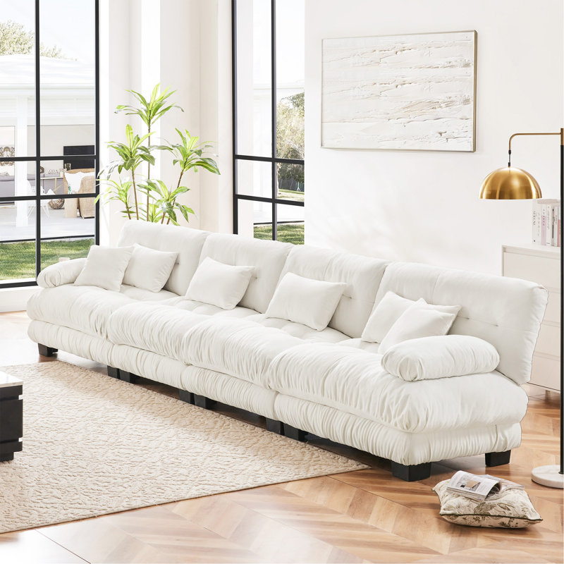 Canapé modulaire 4 places, Blanc