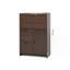 Armoire de bureau pliable en noyer avec tiroirs et tablettes de rangement - Organisateur de bureau à domicile peu encombrant