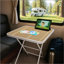 Table carrée pliante moderne pour l'intérieur et l'extérieur avec plateau en polypropylène durable et pieds en métal robustes