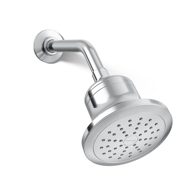 Pomme de douche filtrée à fonction unique Cinq GPM 2,5 Cinq, Chrome poli