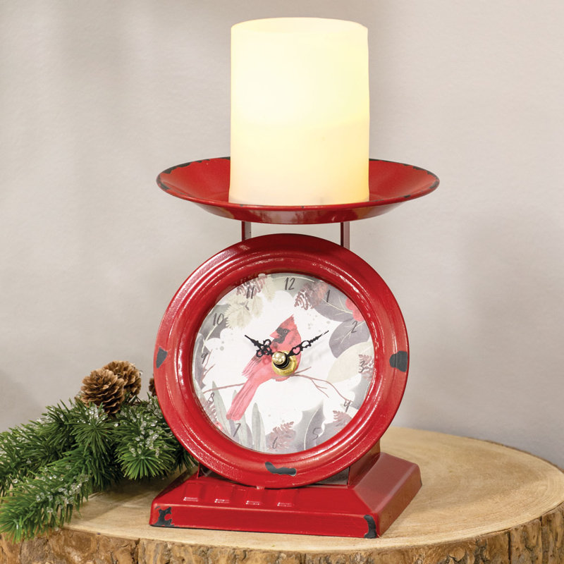 Numerical Metal Electrical Tabletop Clock Red