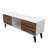 Doyers 53.15" Mid-Century Modern 5-Shelf TV Stand for TV's up to 50" in White and Walnut Brown-1555213865