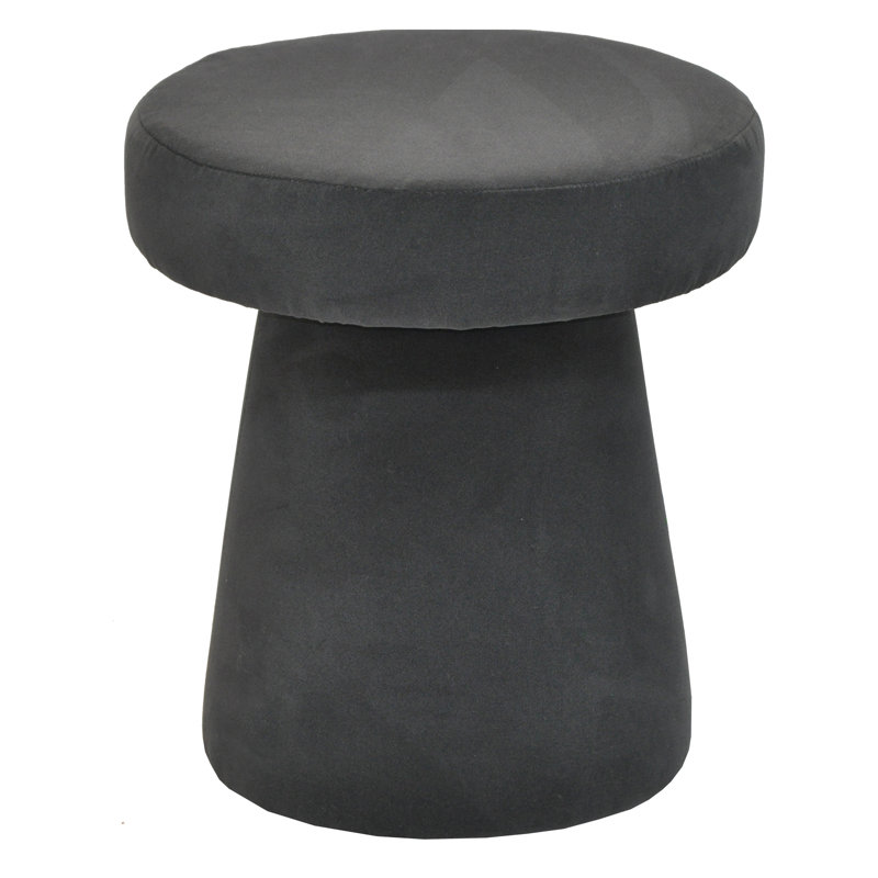 Solid + Manufactured Wood Accent Stool, Graphite